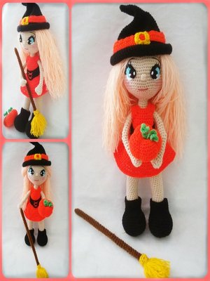 cover image of Crochet pattern of Annie, the little witch